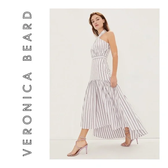 veronica beard halter dress Veronica Beard Disa Ruched Button-Front Halter Dress, Black, Women's, 14 main image 0